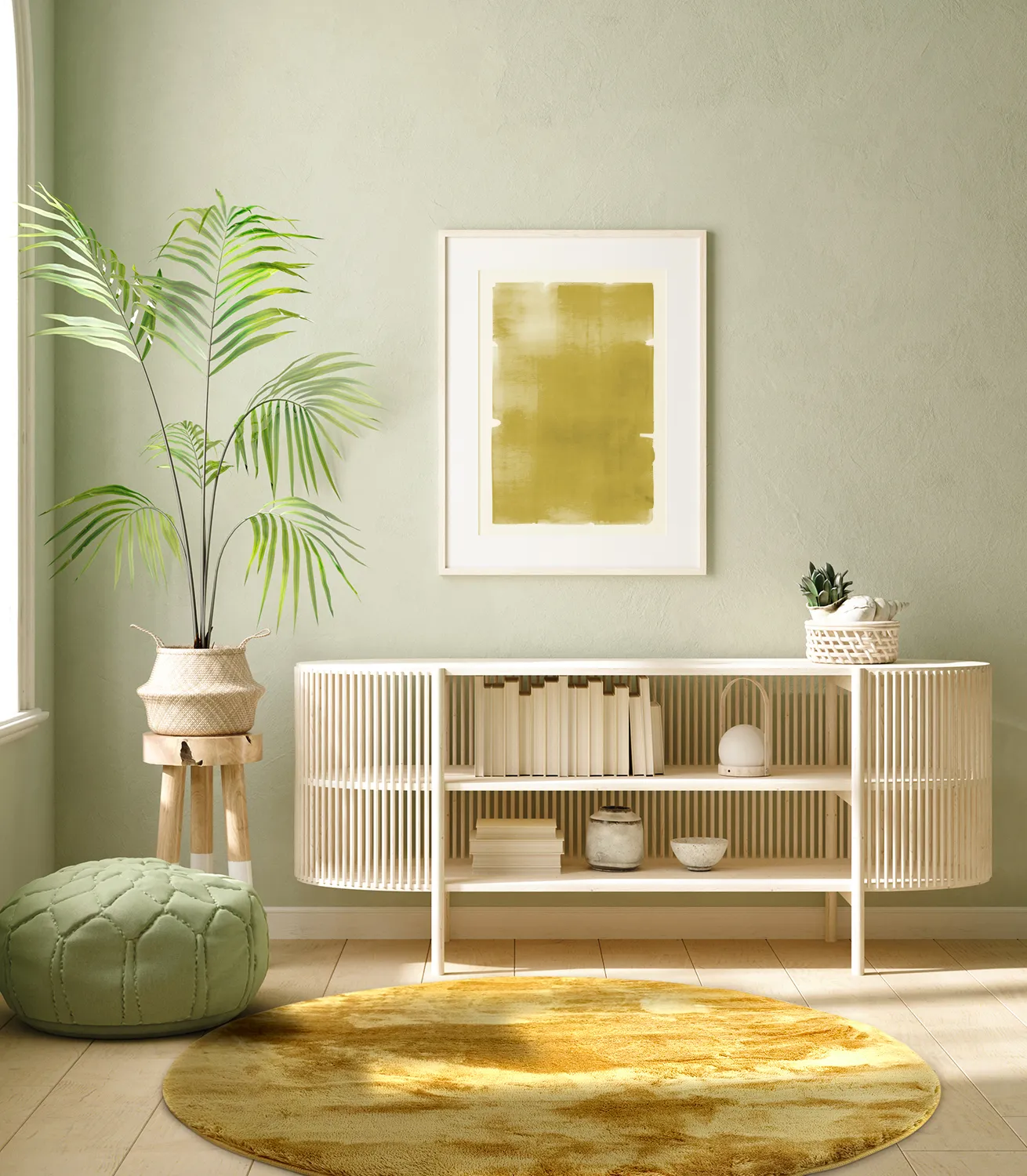 Tapetes redondos - Aranga Super Soft Fur (ocre)