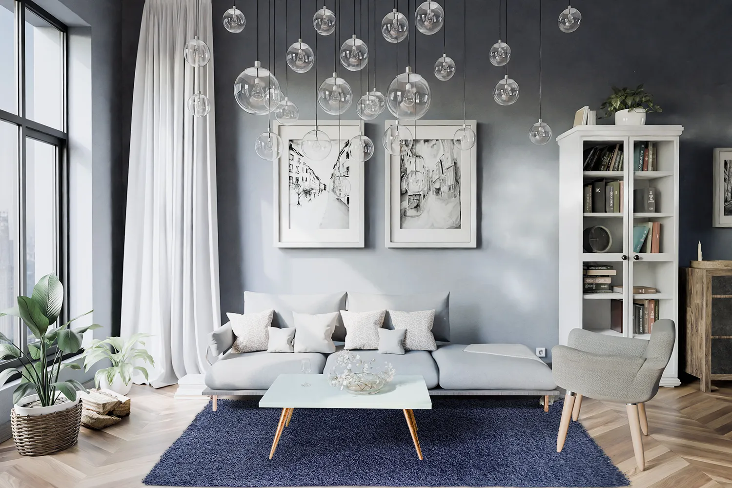 Tapetes felpudos - Zoe (azul escuro)