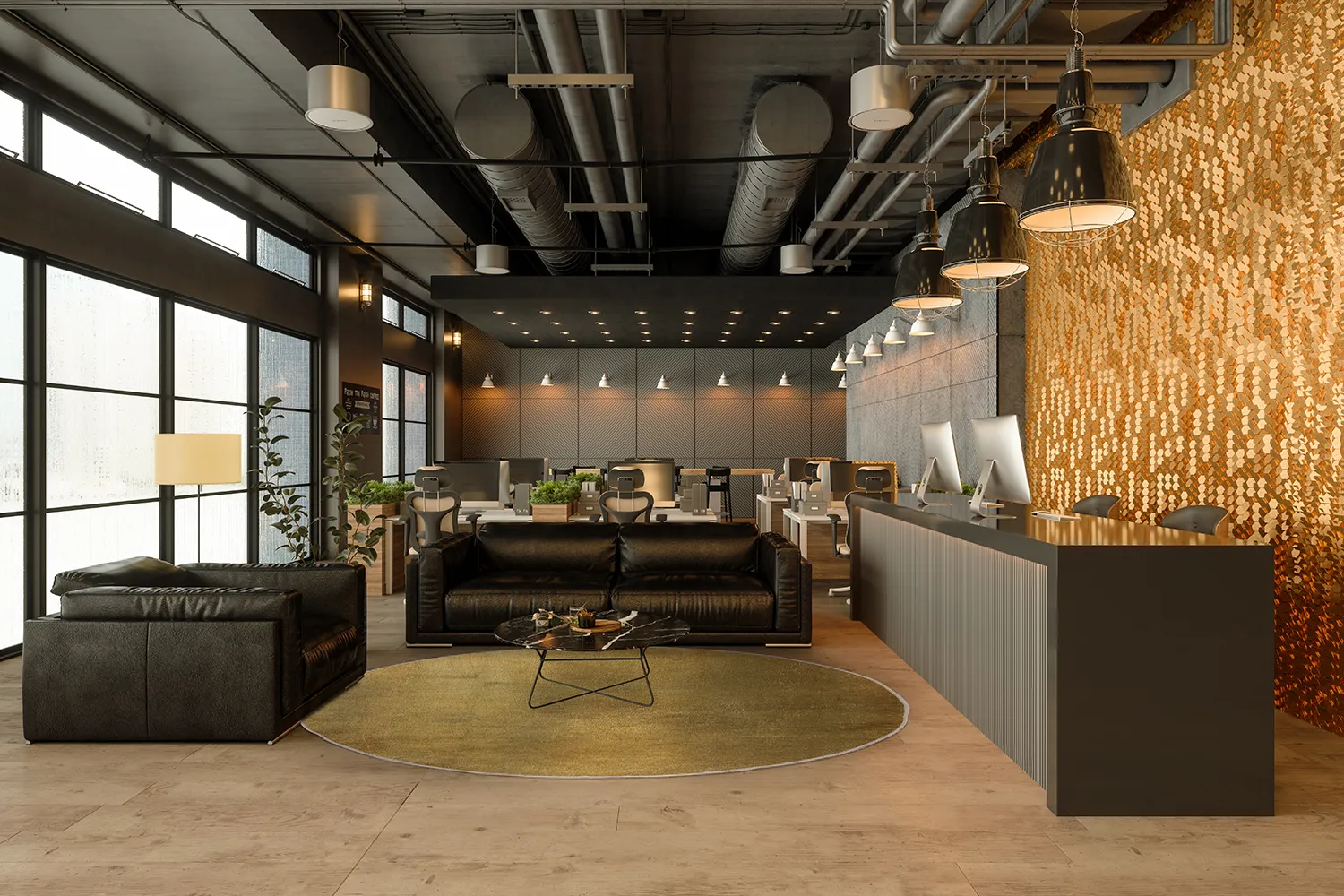 Tapete redondo - Saranda (dourado)