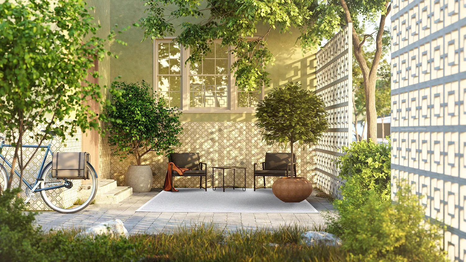 Tapete para interior e exterior - Tromsø (prata)