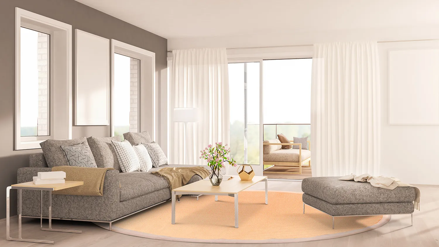 Tapete redondo (sisal) - Agave (damasco)