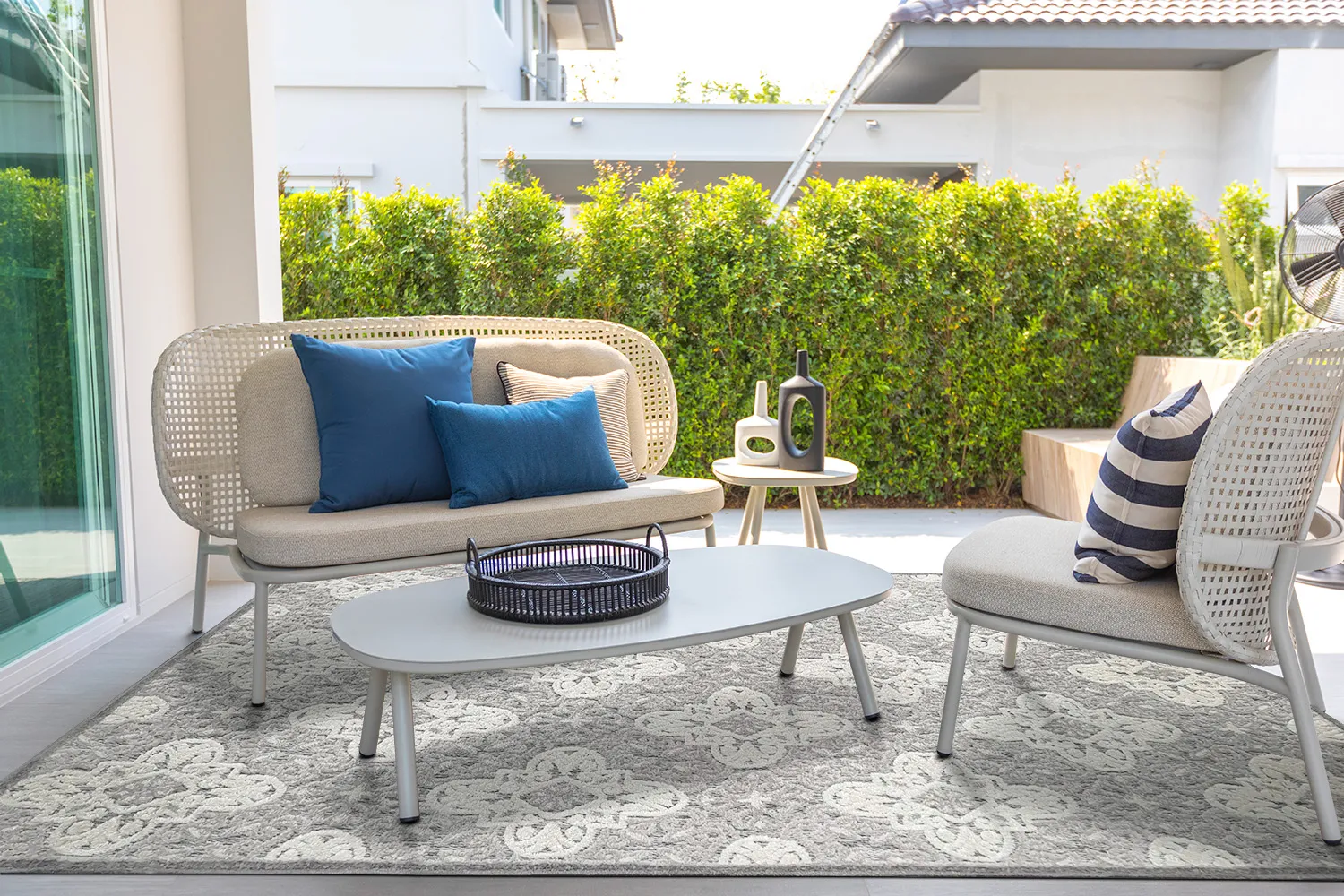 Shaggy Indoor-Outdoor - Hampton (cinza)