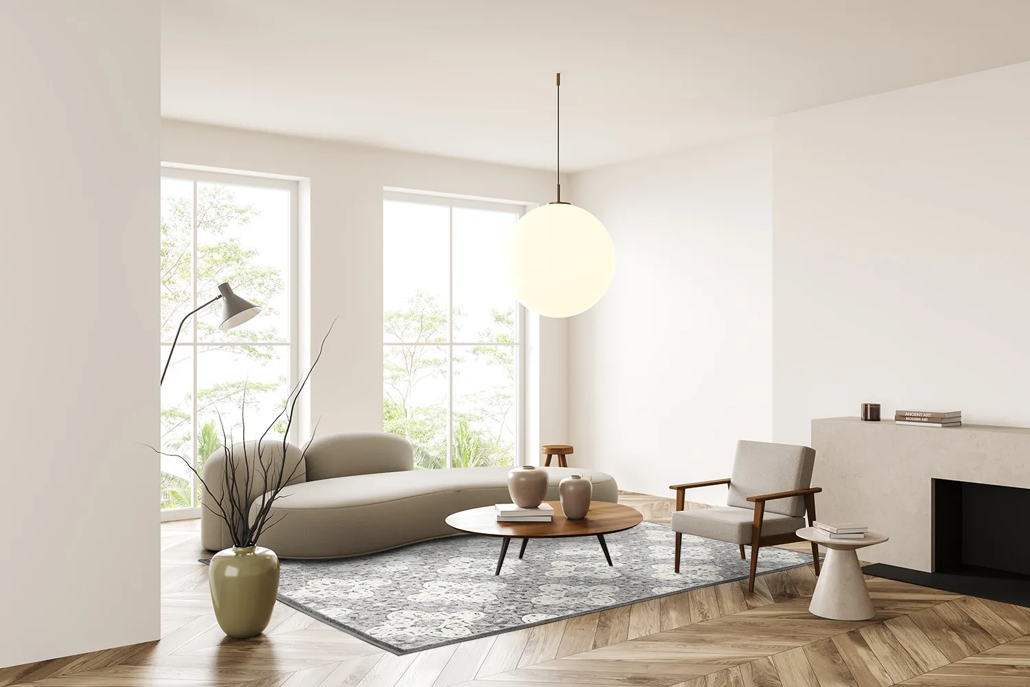 Shaggy Indoor-Outdoor - Hampton (cinza)