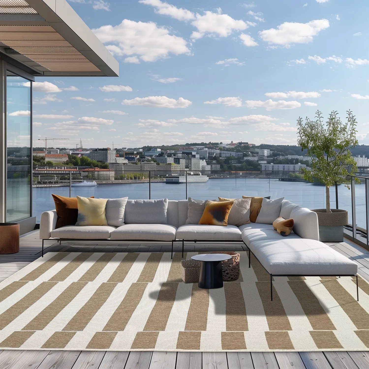 Tapete para interior e exterior - Doyle (bege)
