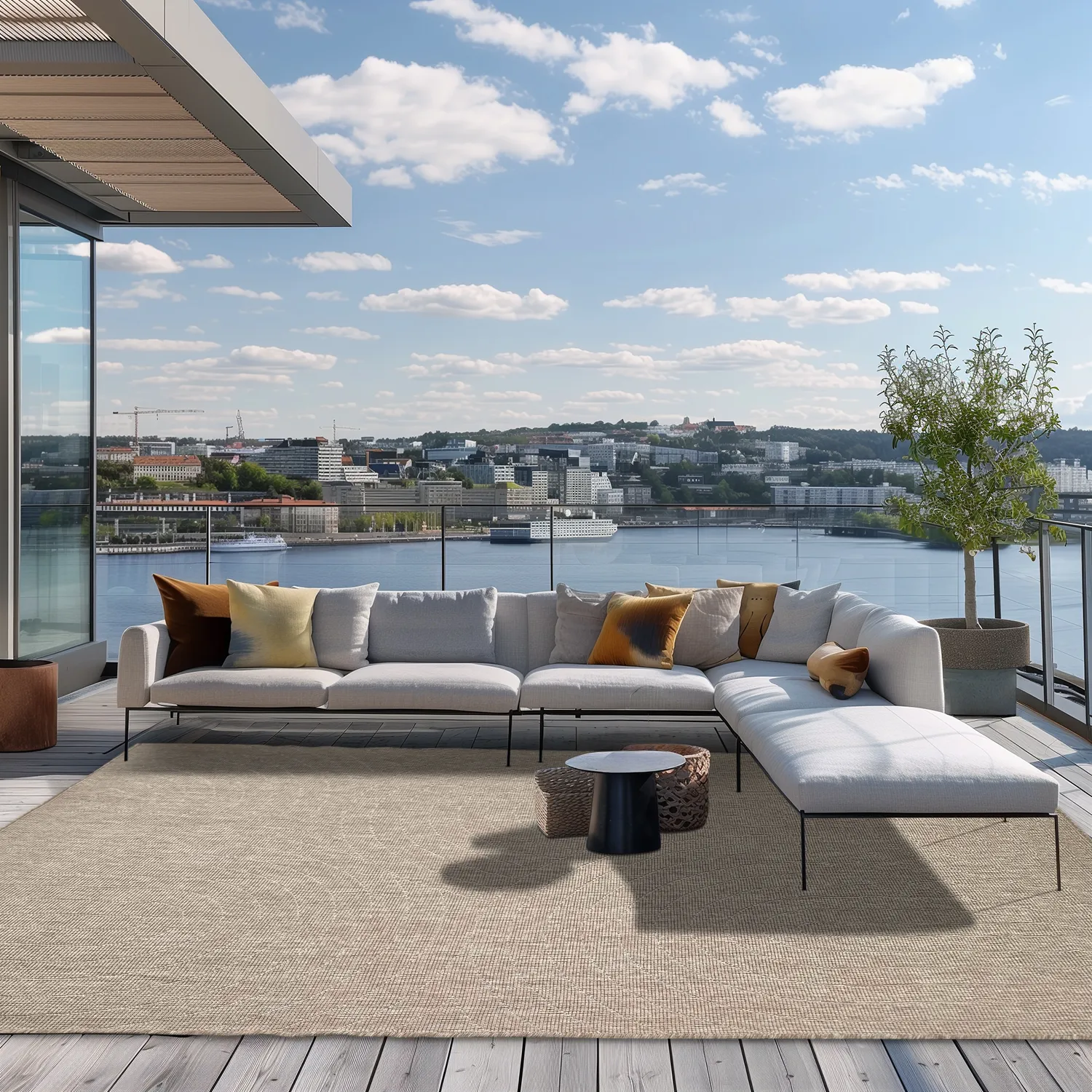 Tapete para interior e exterior - Hayden (bege)