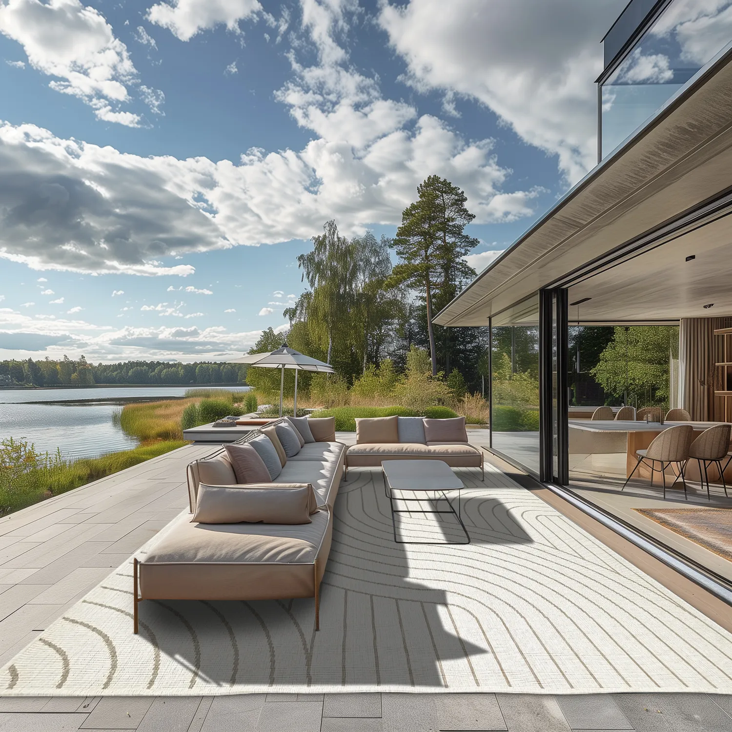 Tapete para interior e exterior - Maynard (bege)