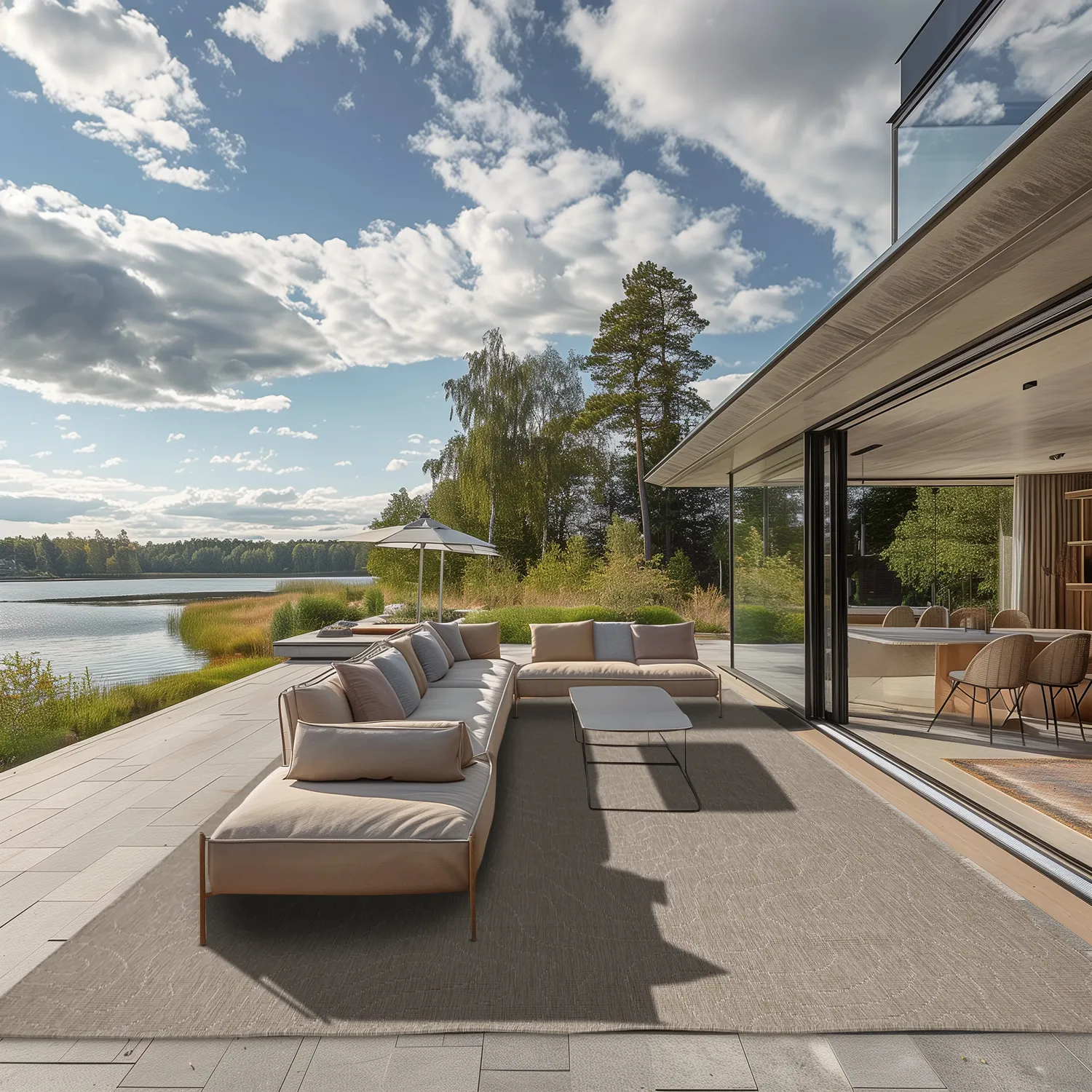 Tapete para interior e exterior - Thurman (bege)