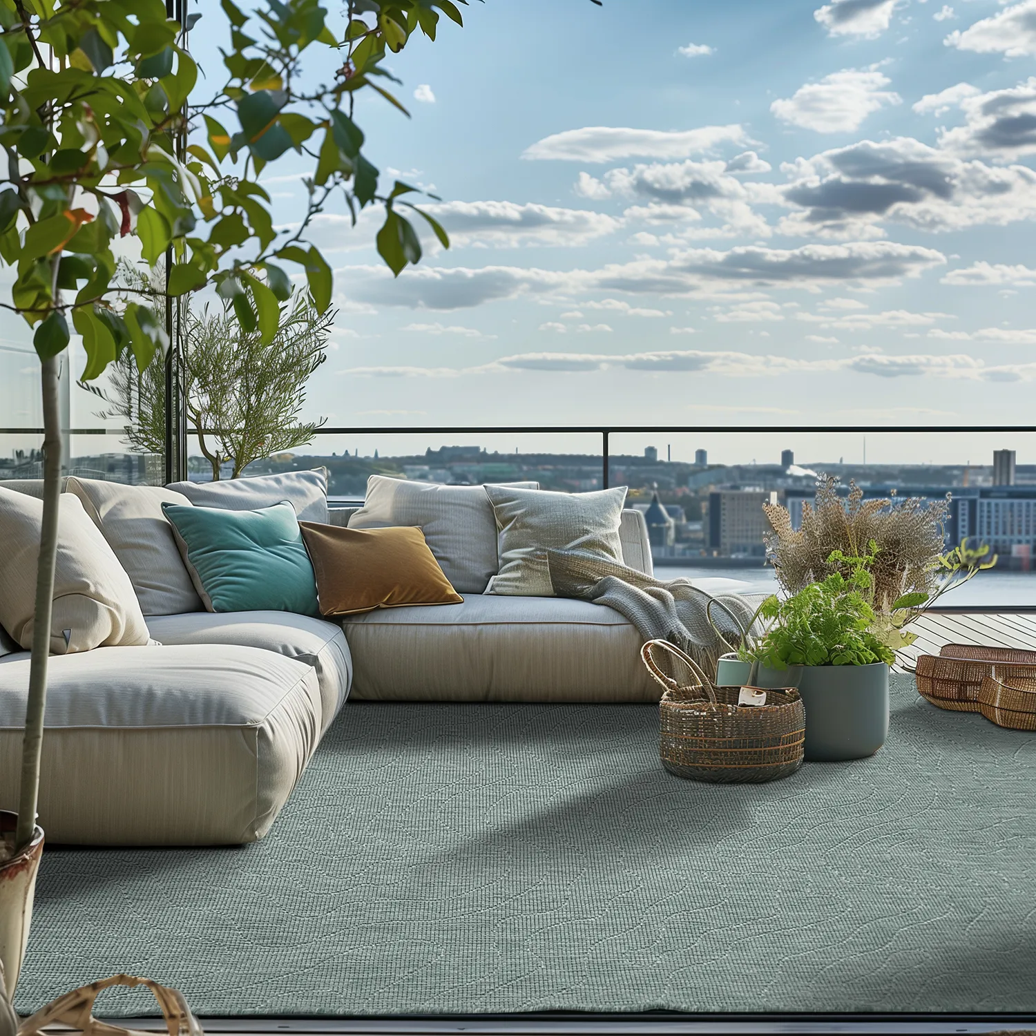 Tapete para interior e exterior - Thurman (verde)