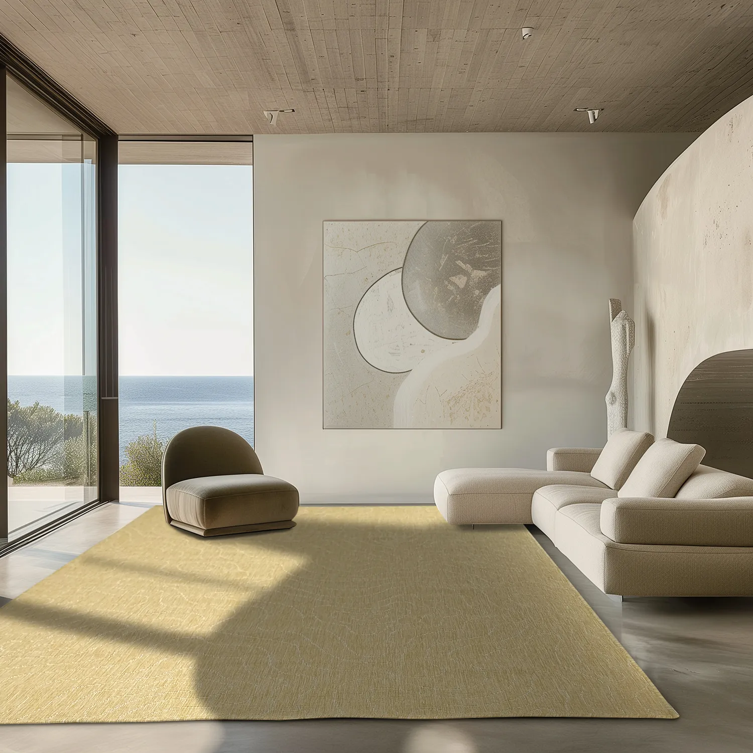 Tapete para interior e exterior - Thurman (amarelo)