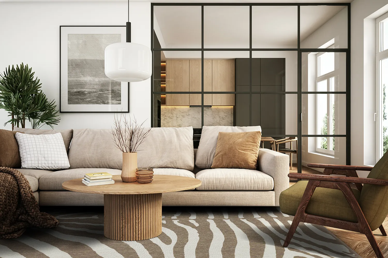 Tapete para interior e exterior - Winona (bege)