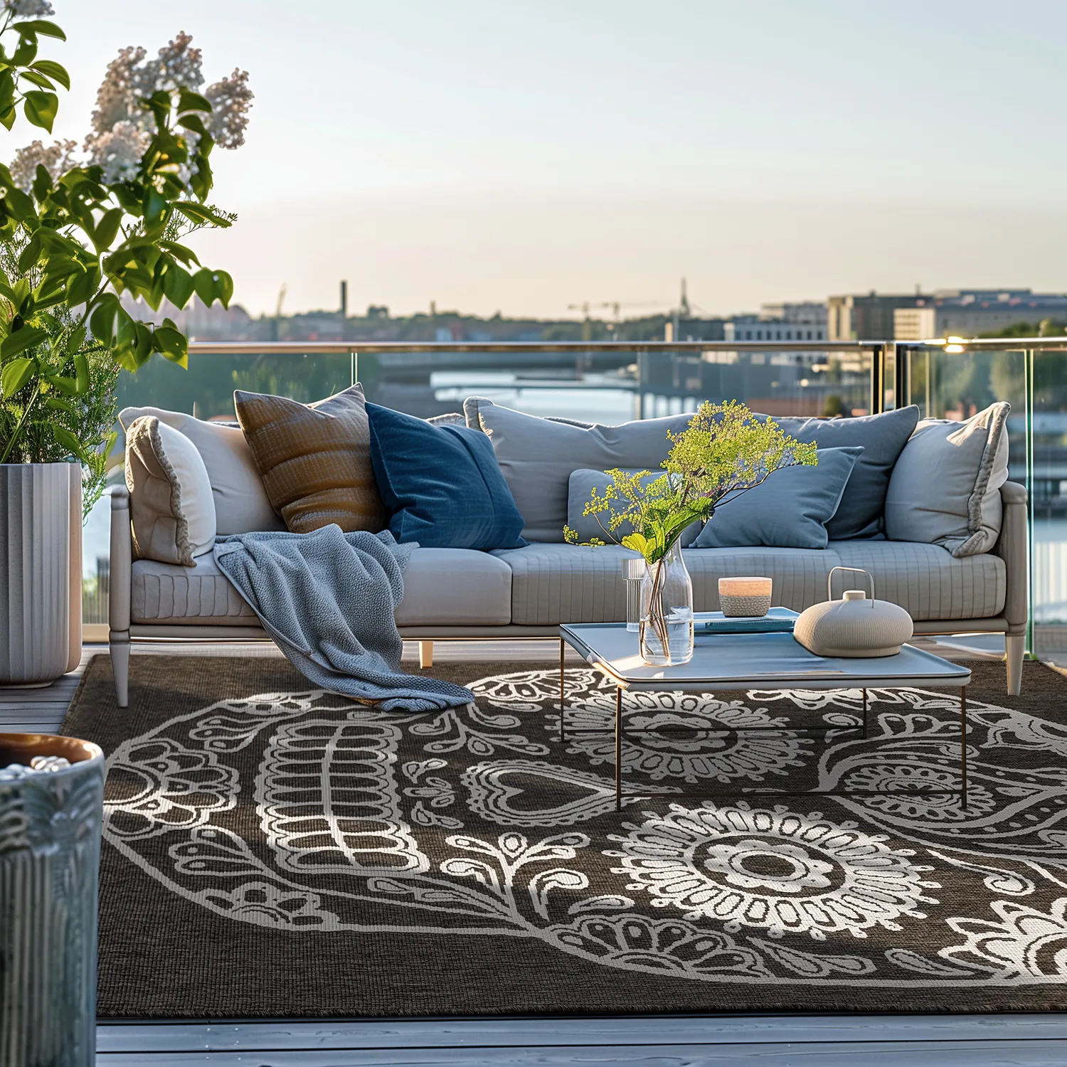 Tapete para interior e exterior - Raylan (preto)