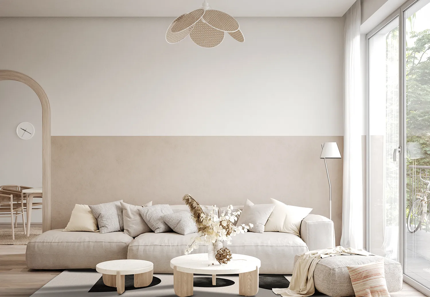 Tapete Wilton - Valence (bege/preto)