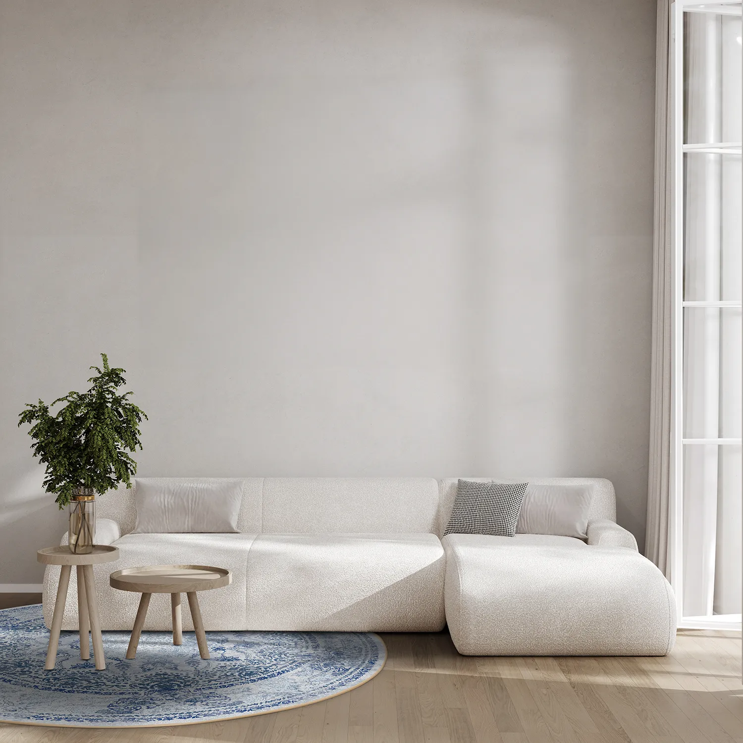 Tapete redondo - Valeria (azul)