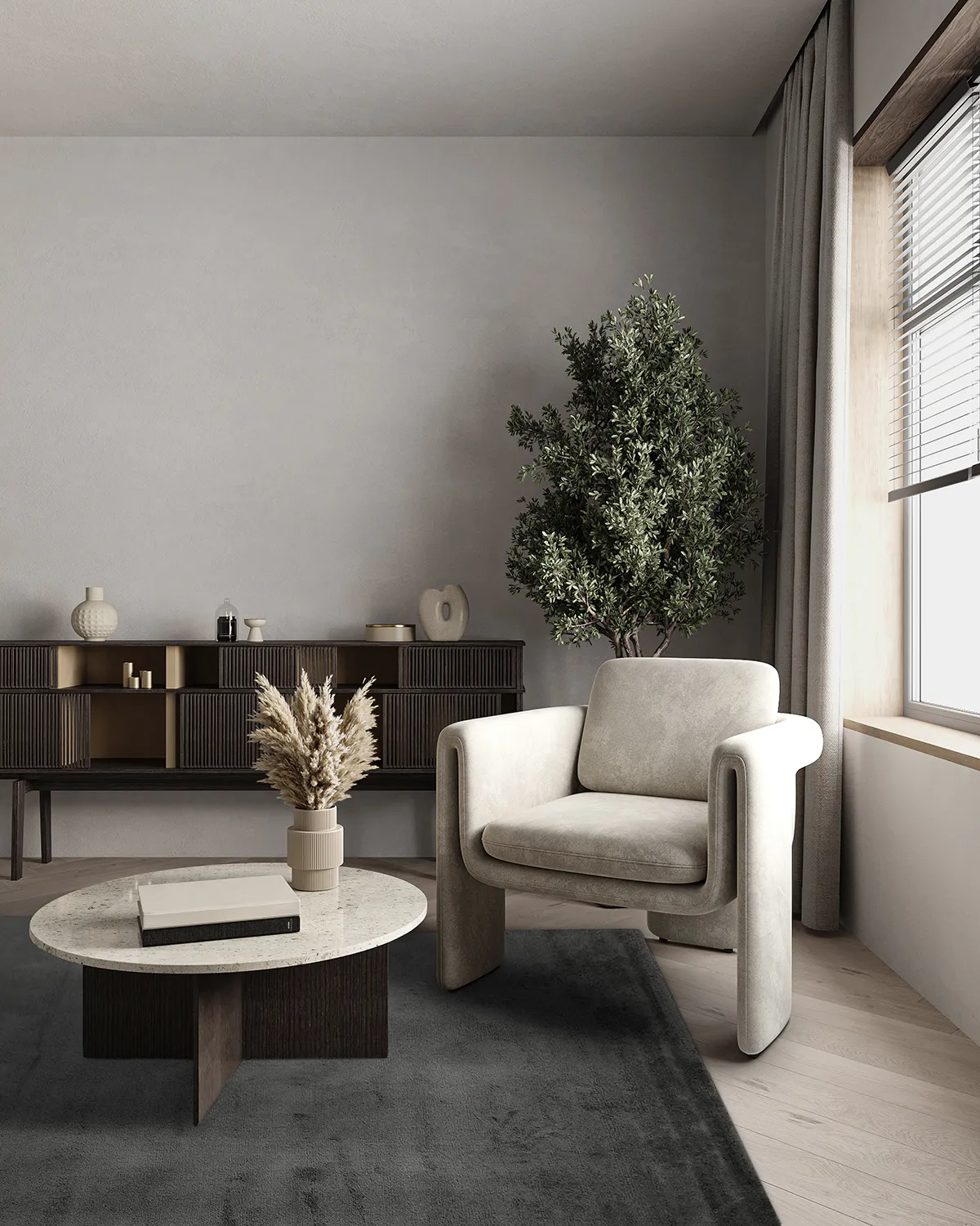 Tapete Wilton - Vevila (cinza escuro)