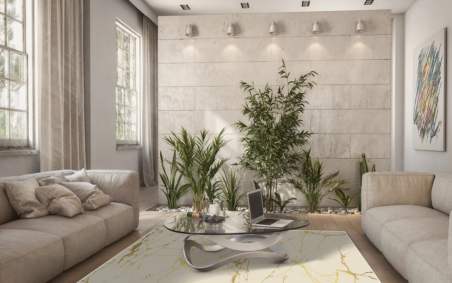 Tapete Wilton - Vieste (bege/dourado)