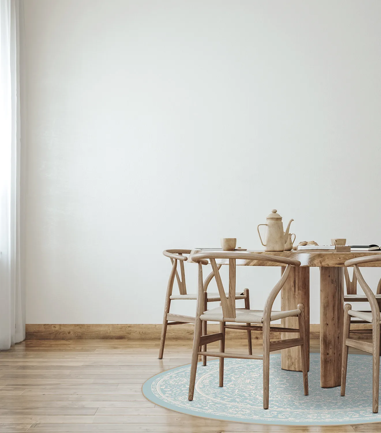 Tapete redondo - Vivian (azul)