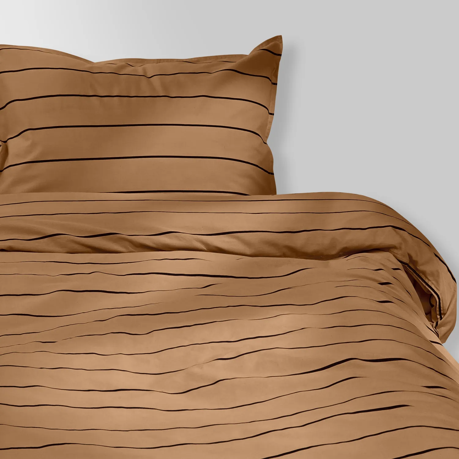 Conjunto de capa de edredão - Isadora (castanho)