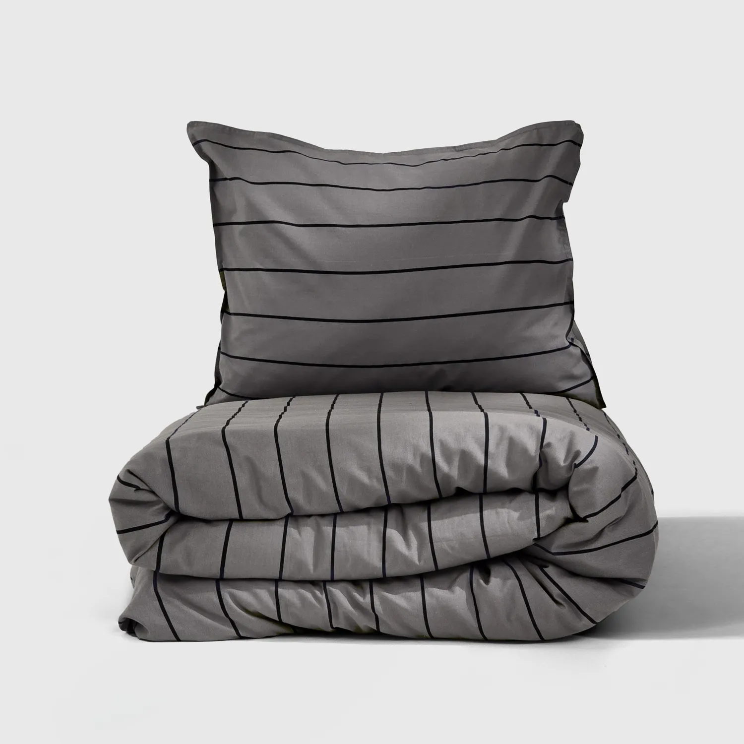 Conjunto de capa de edredão - Isadora (cinza escuro)