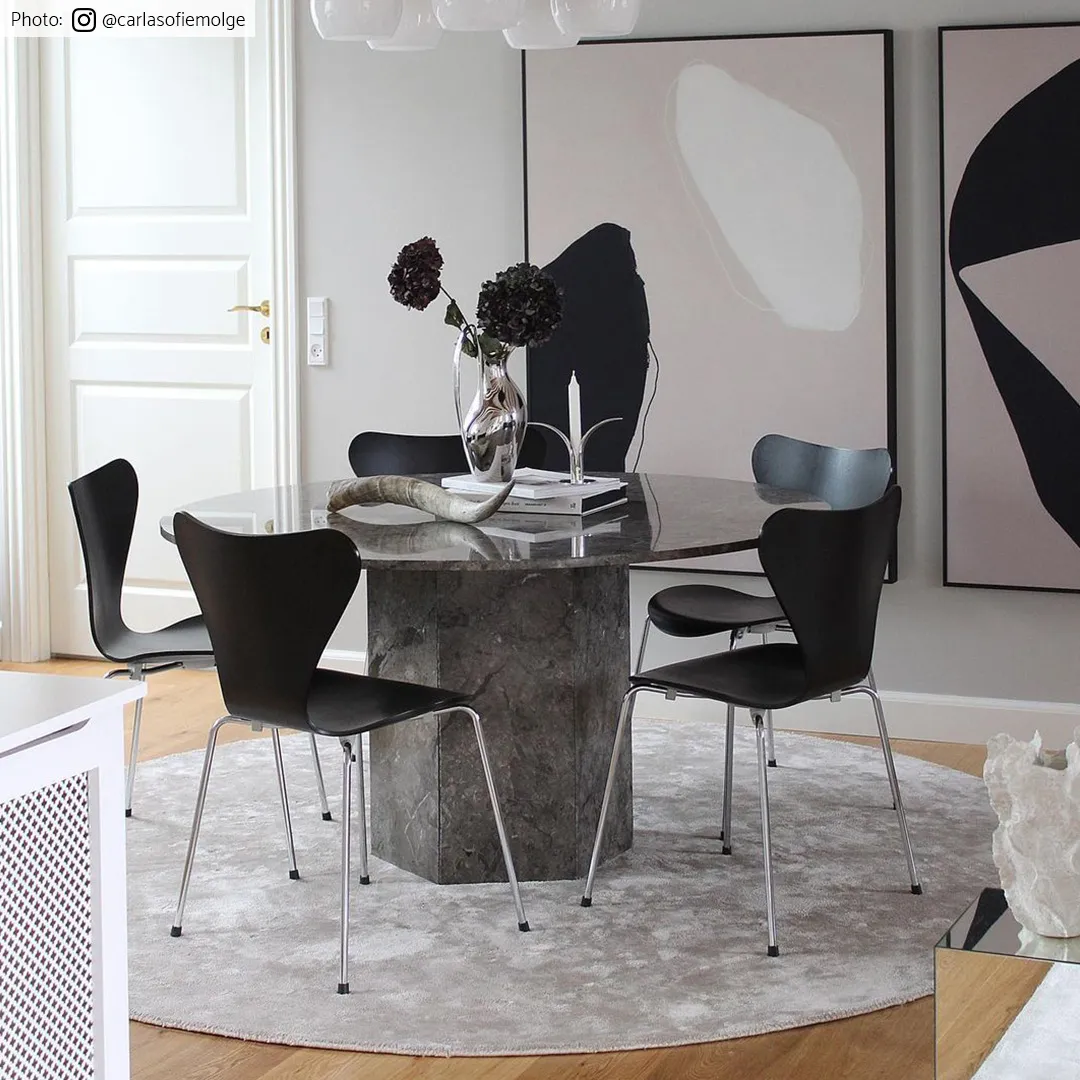 Tapete redondo - Jodhpur Special Luxury Edition Viskos (cinza claro/bege)