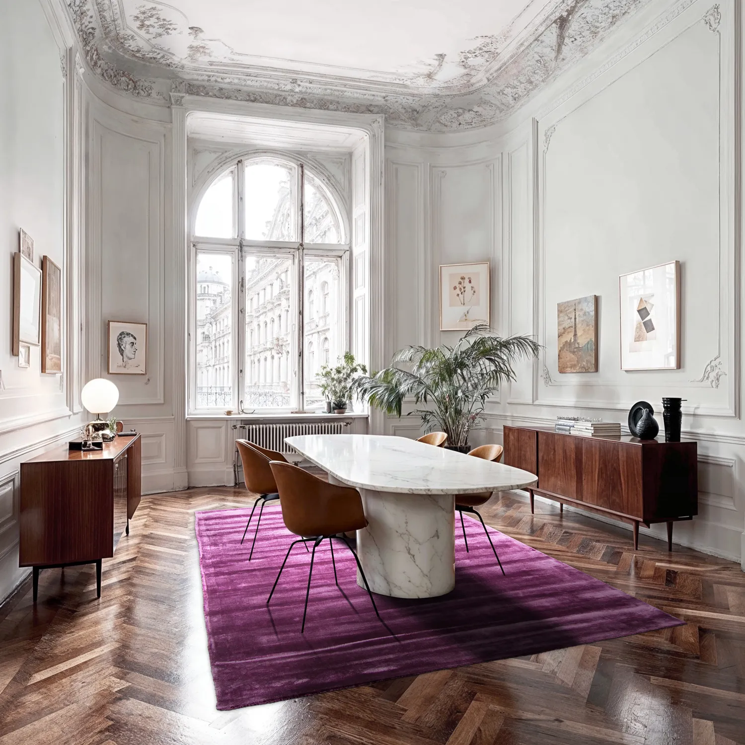 Tapete de viscose - Jodhpur Special Luxury Edition (roxo)