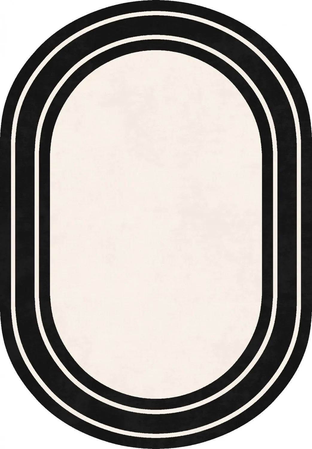 Tapete oval - Josie (preto)