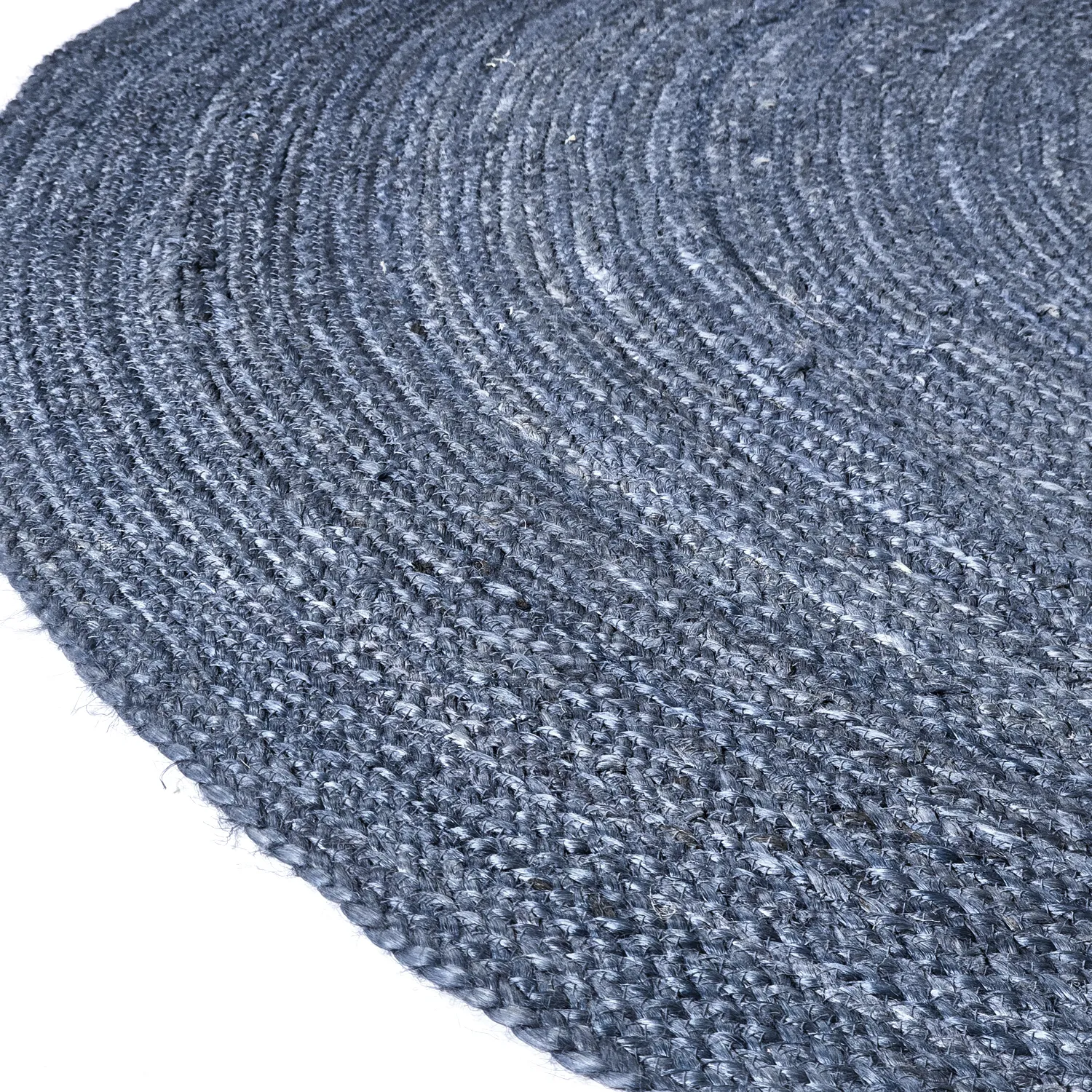 Tapete redondo de juta - Amasia (azul)