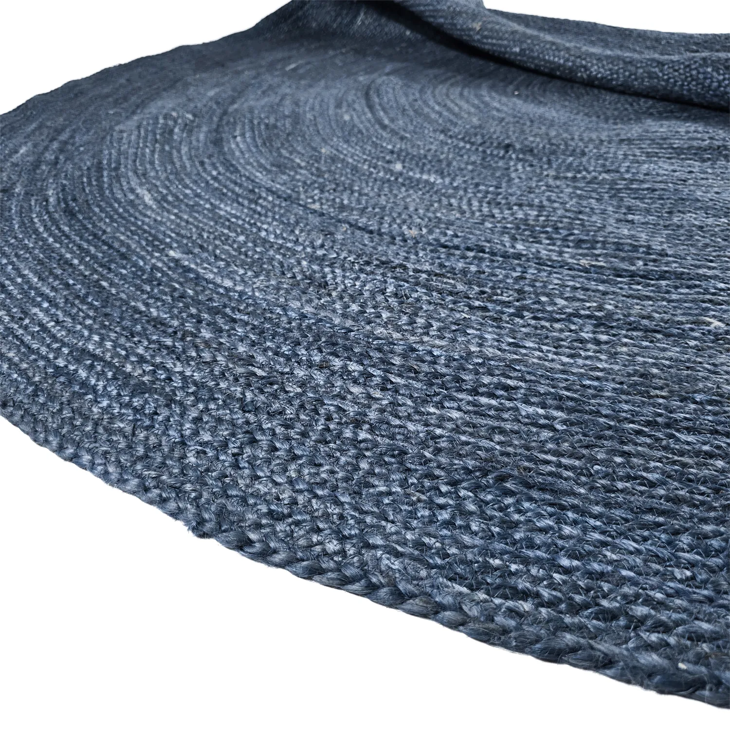 Tapete redondo de juta - Amasia (azul)