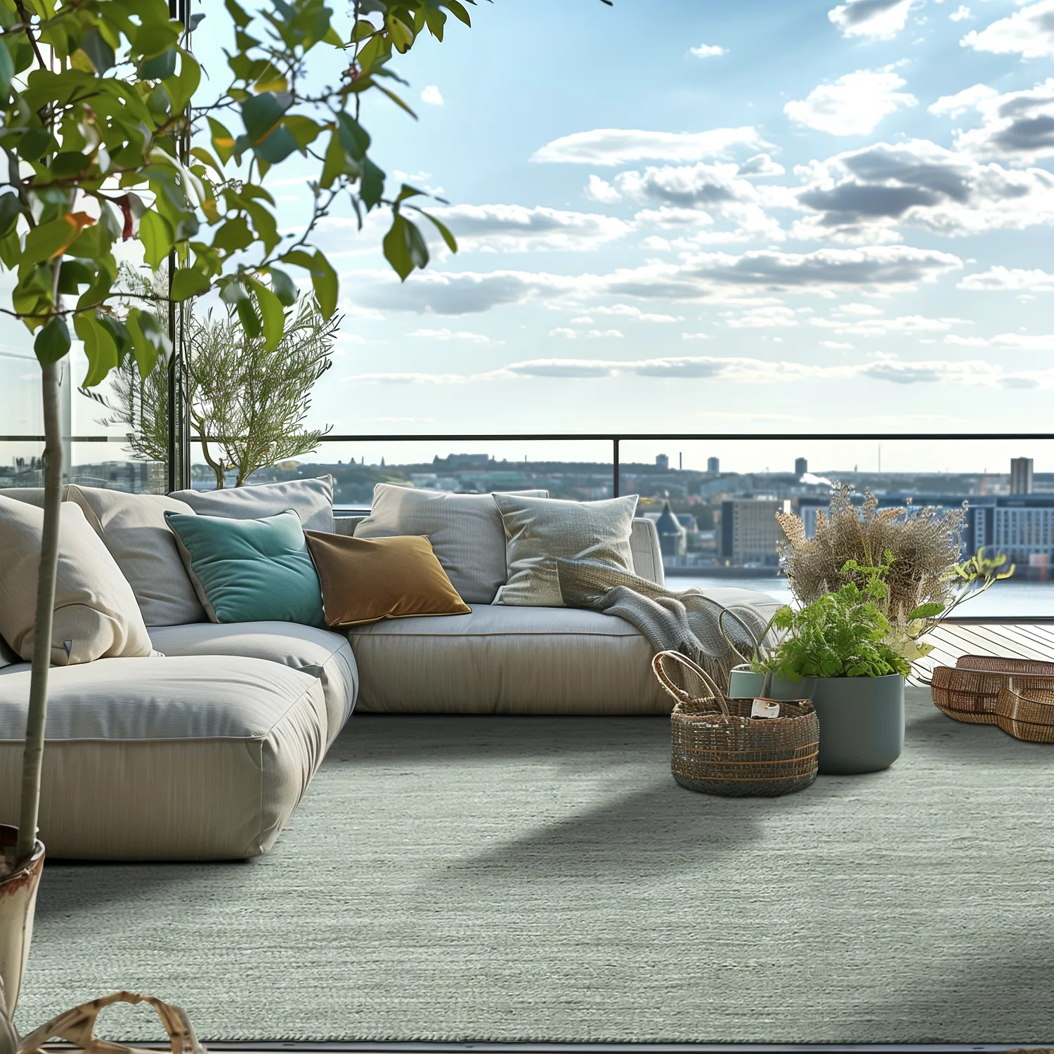 Tapete de juta - Amasia (cinza)