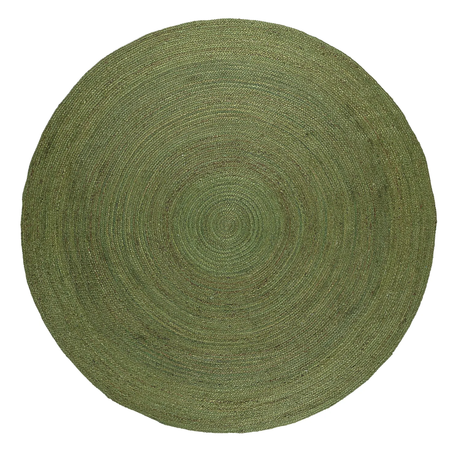 Tapete redondo de juta - Amasia (verde militar)