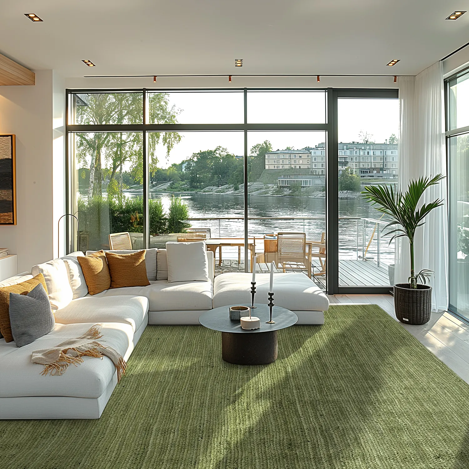 Tapete de juta - Amasia (verde militar)