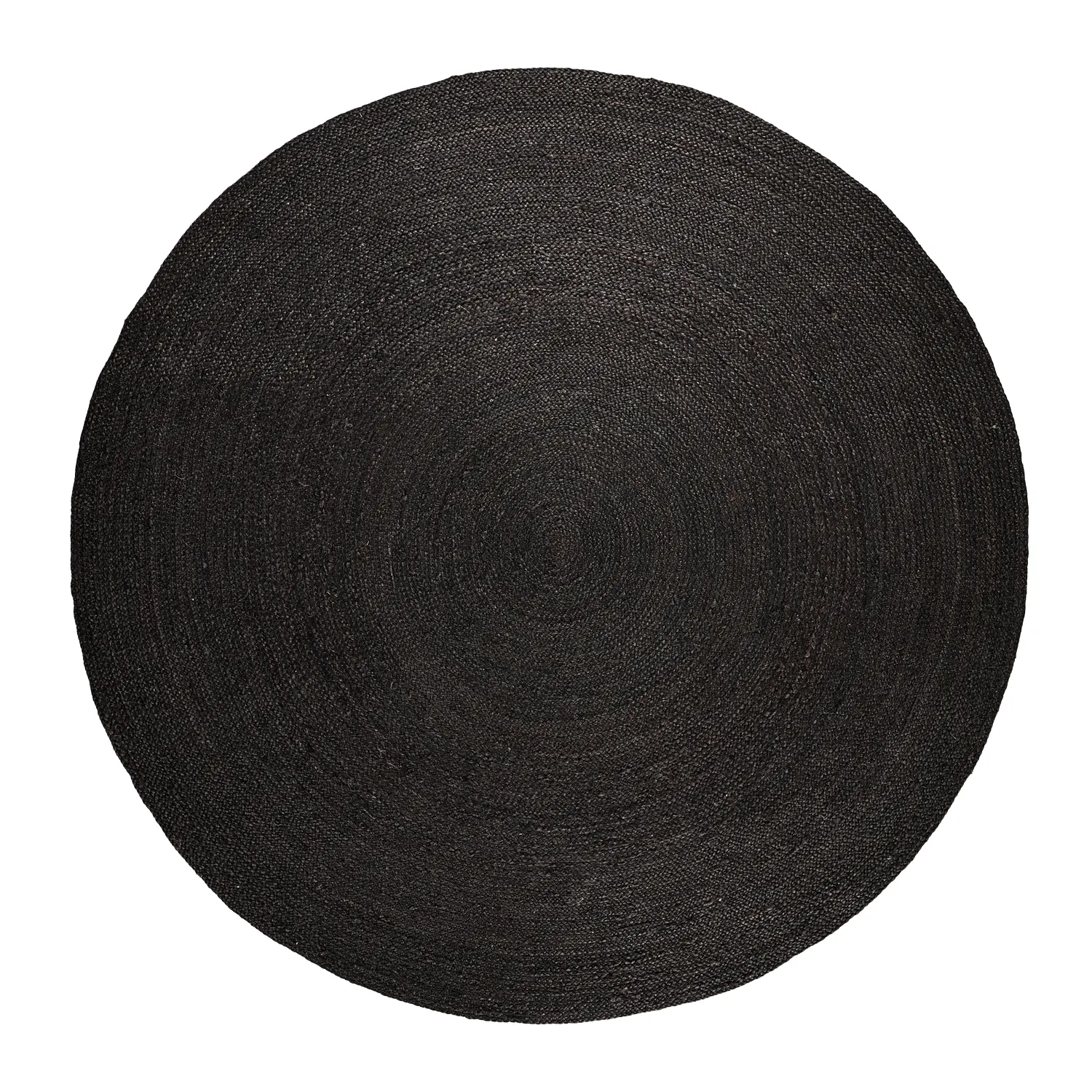 Tapete redondo de juta - Amasia (preto)