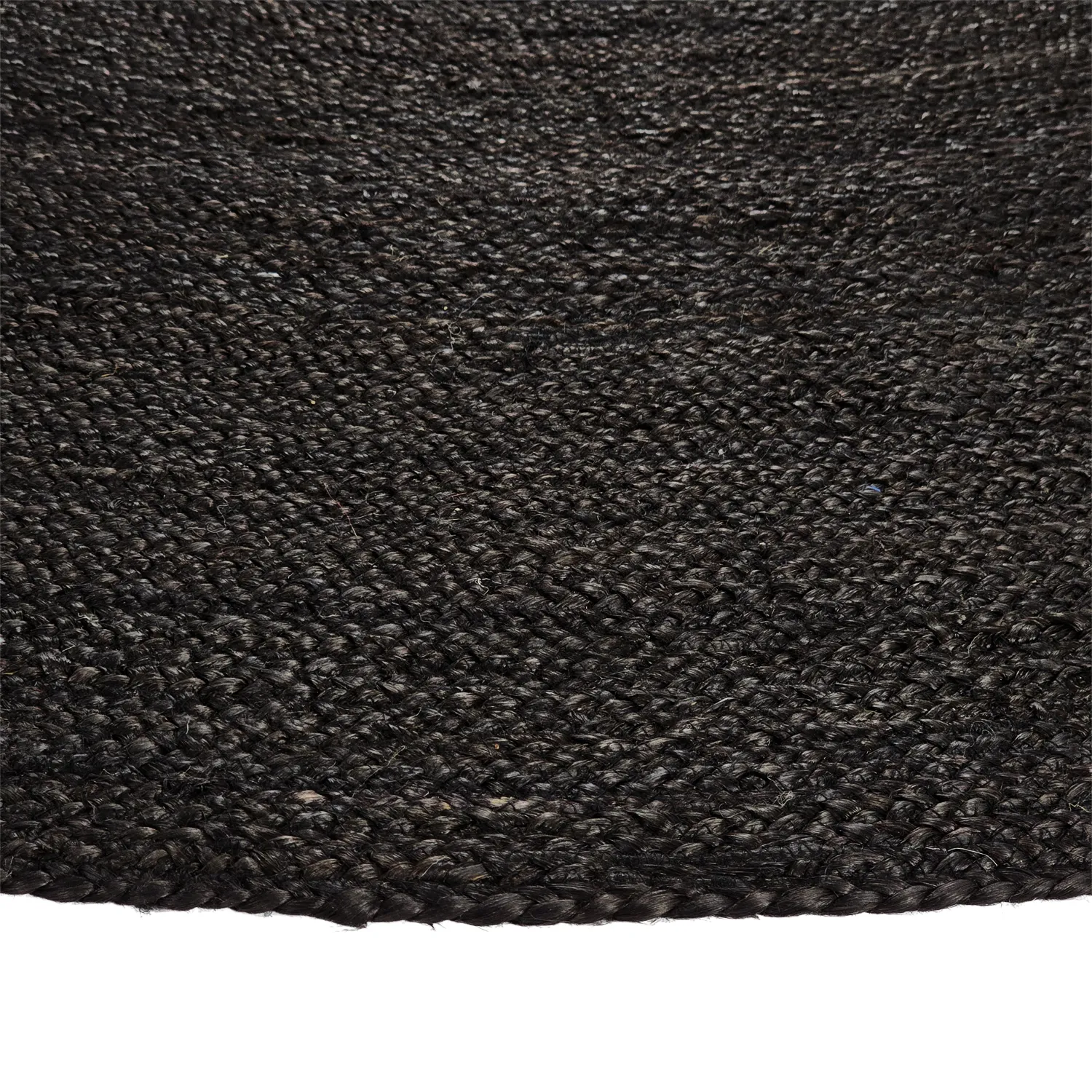 Tapete redondo de juta - Amasia (preto)