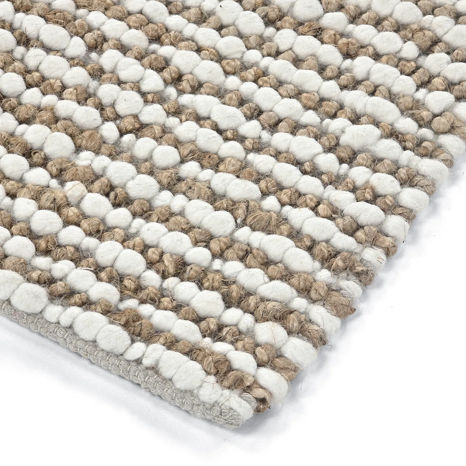 Tapete de juta - Bally Jute/wool Bubble (natureza/branco)
