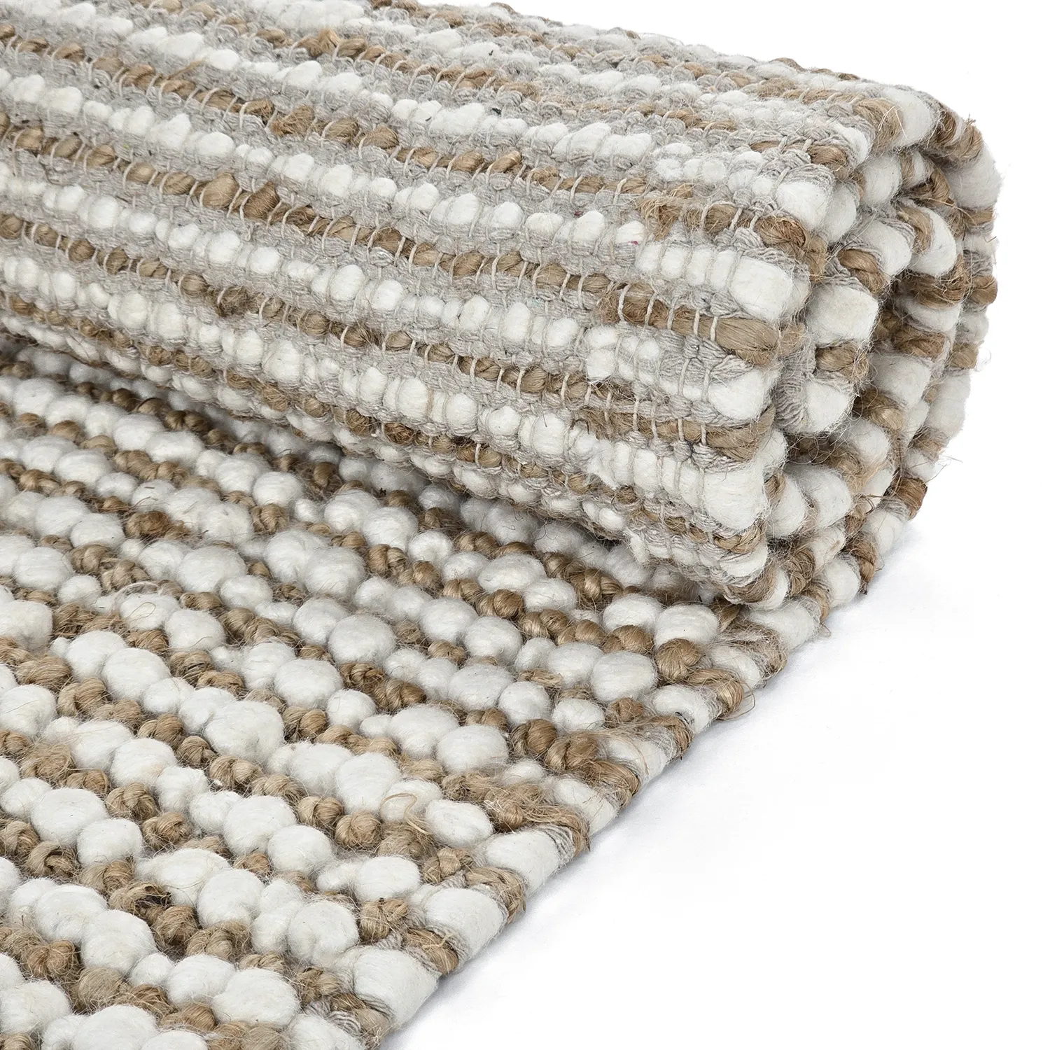 Tapete de juta - Bally Jute/wool Bubble (natureza/branco)