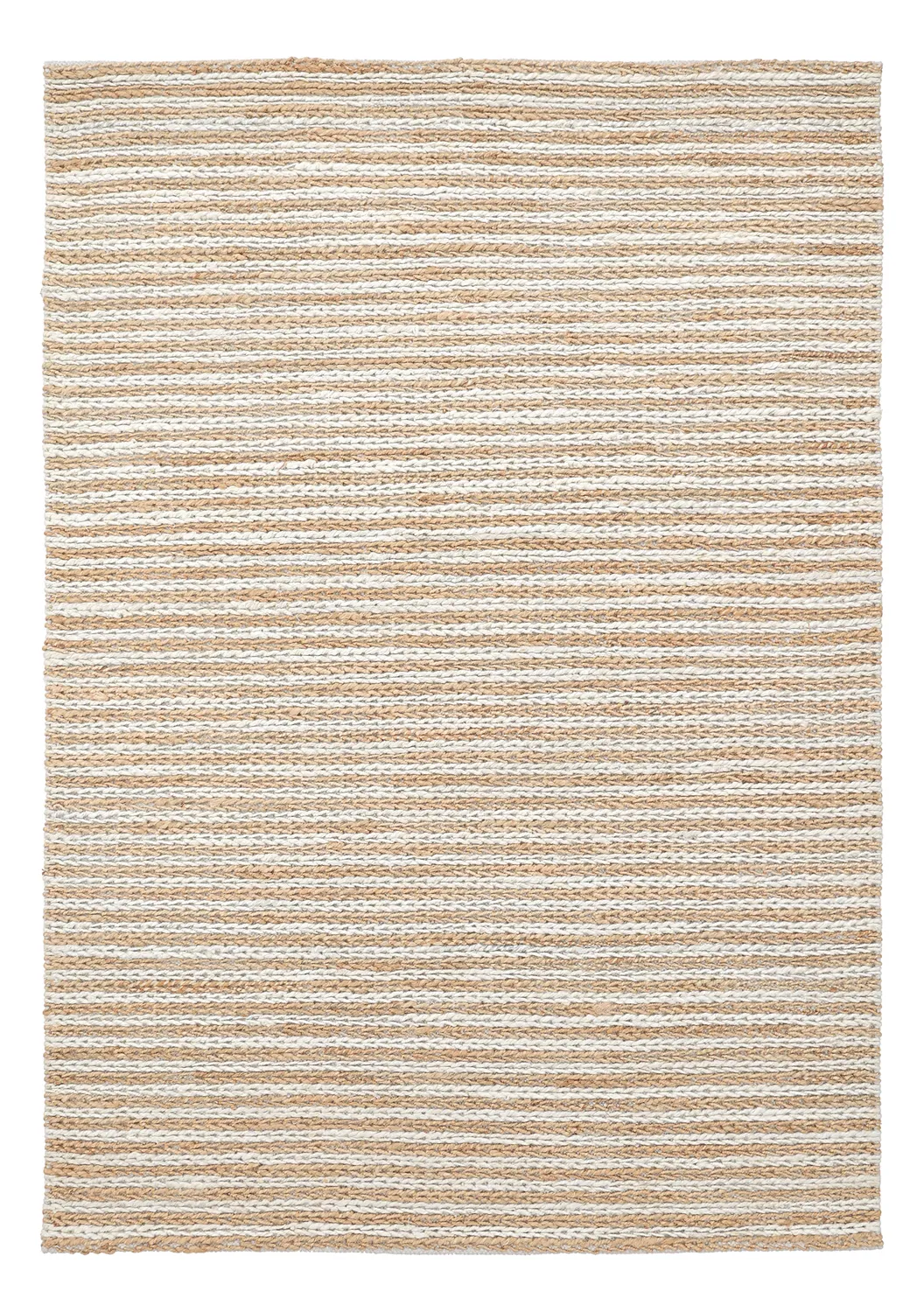 Tapete de juta - Howrah Braided Jute (natureza/branco)