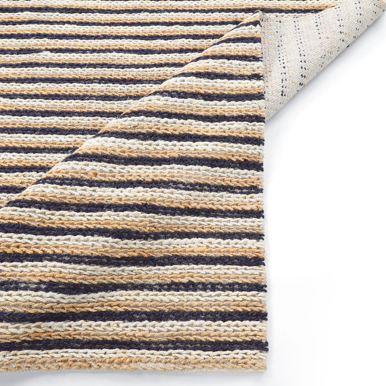 Tapete de juta - Howrah Braided Jute (natural/branco/preto)