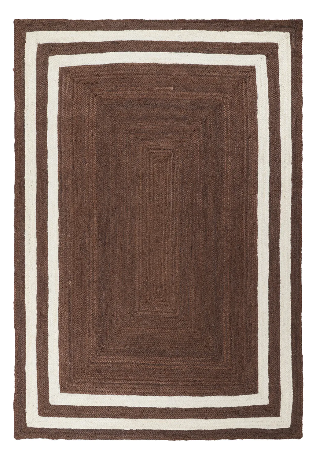 Tapete de juta - Jessore (marrom/branco)