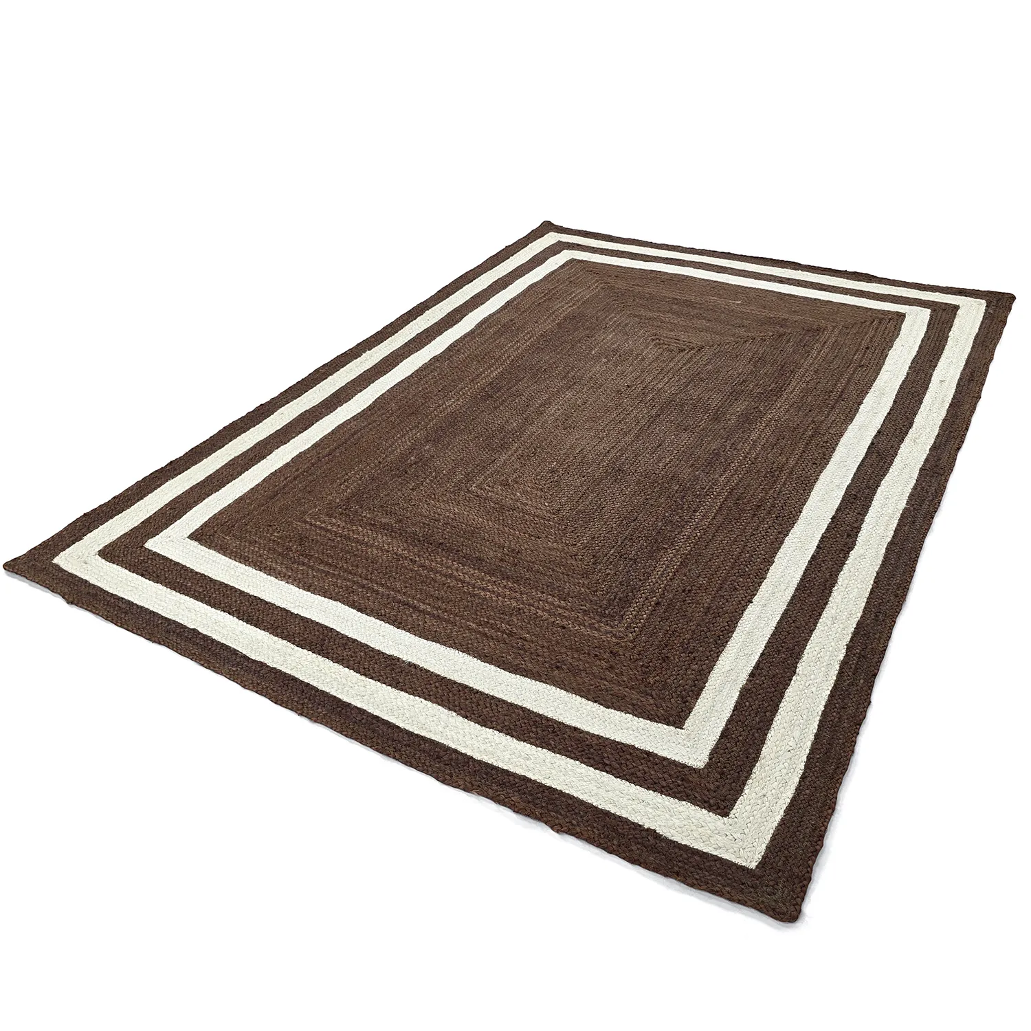 Tapete de juta - Jessore (marrom/branco)