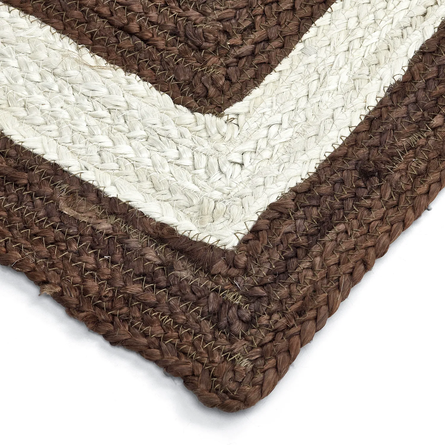 Tapete de juta - Jessore (marrom/branco)