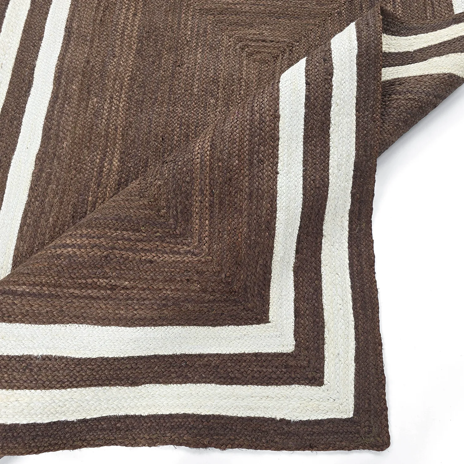 Tapete de juta - Jessore (marrom/branco)