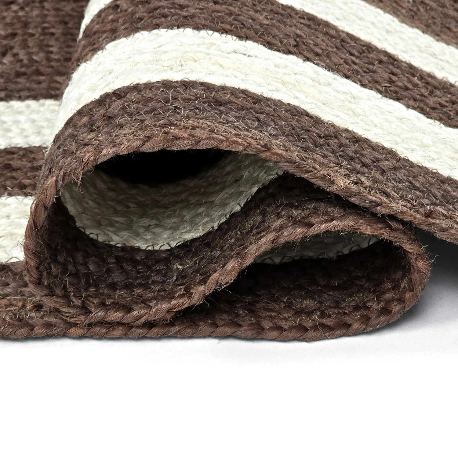 Tapete de juta - Jessore (marrom/branco)