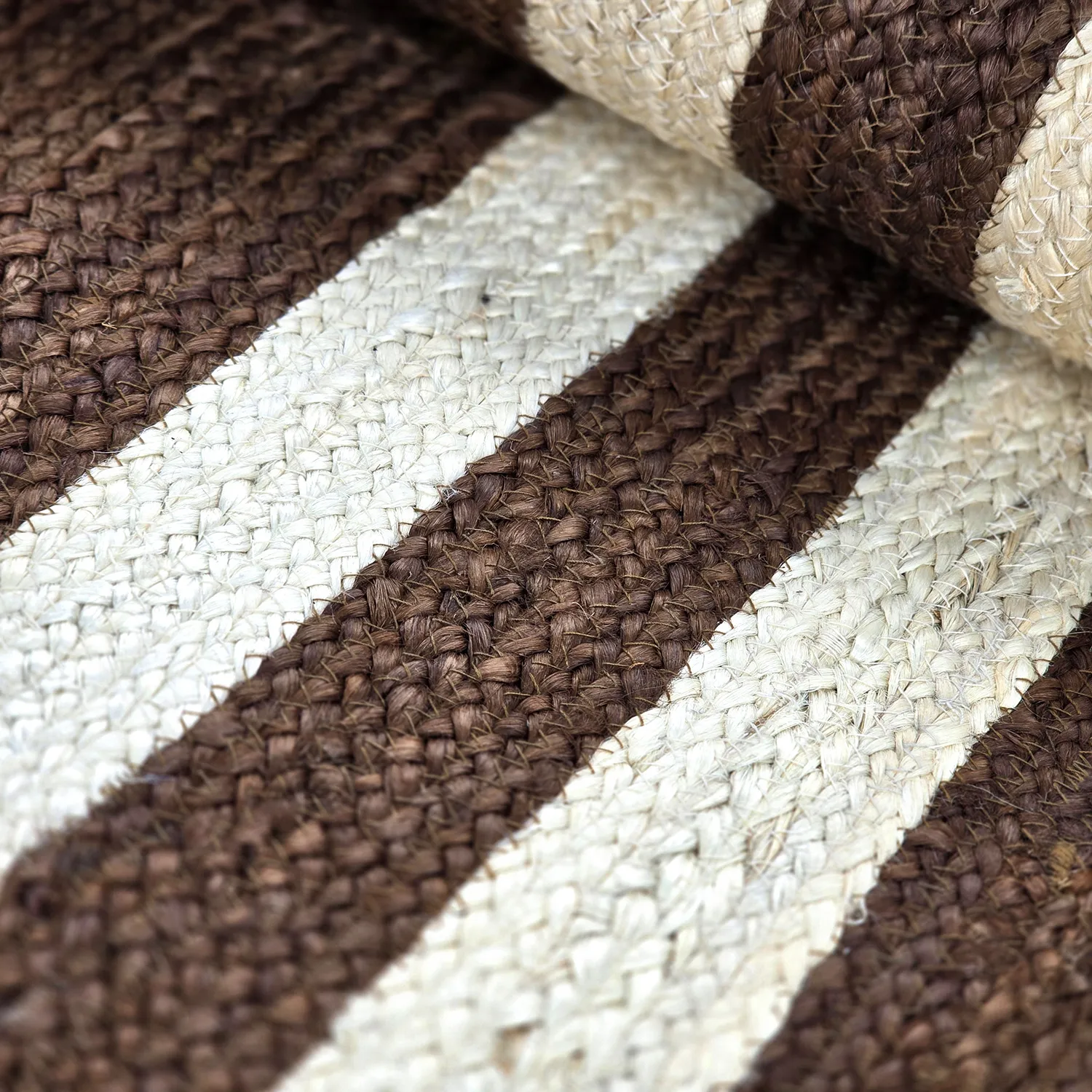 Tapete de juta - Jessore (marrom/branco)