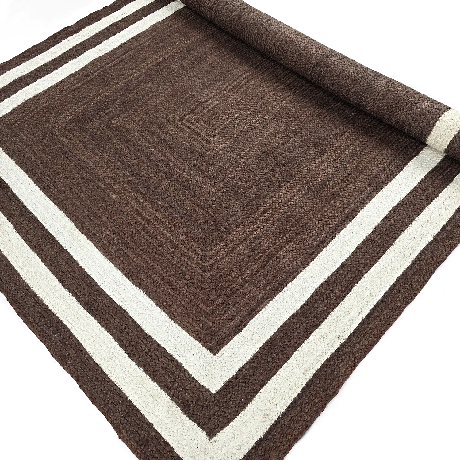 Tapete de juta - Jessore (marrom/branco)