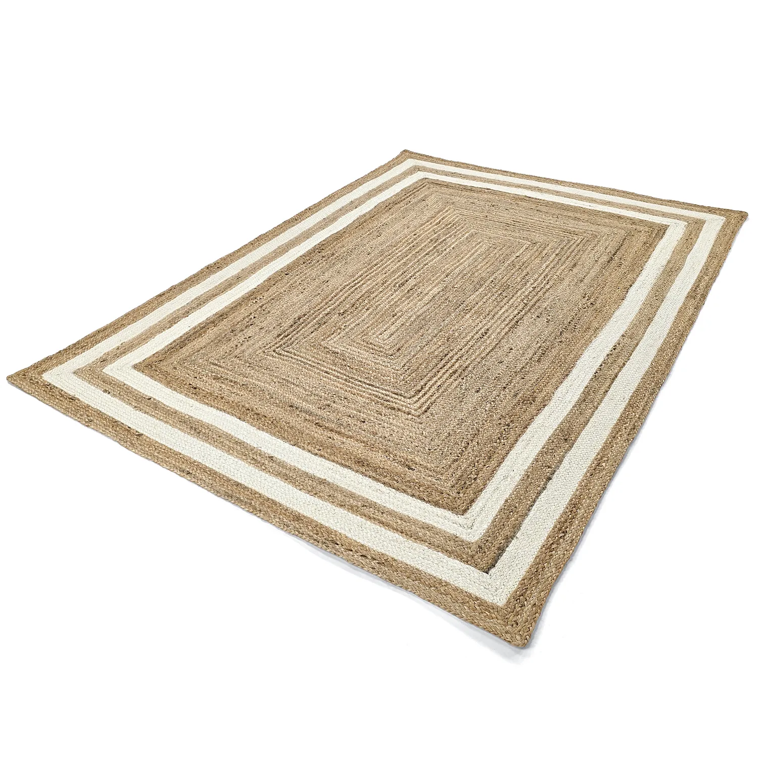 Tapete de juta - Jessore (natureza/branco)