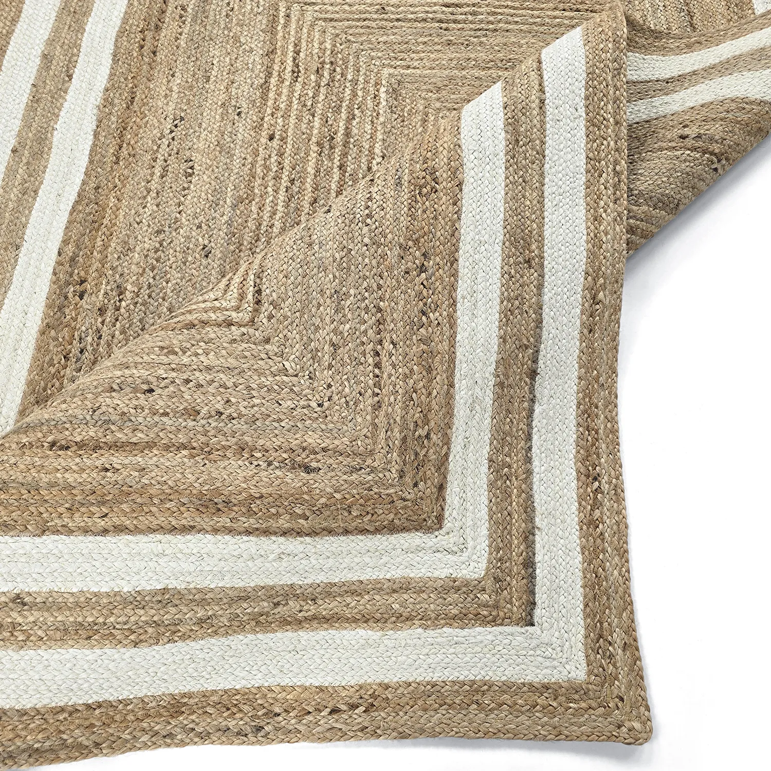 Tapete de juta - Jessore (natureza/branco)