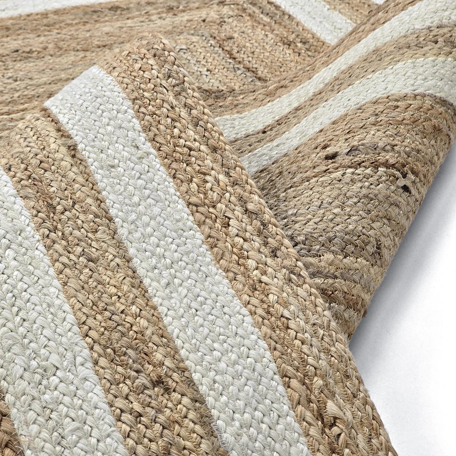 Tapete de juta - Jessore (natureza/branco)