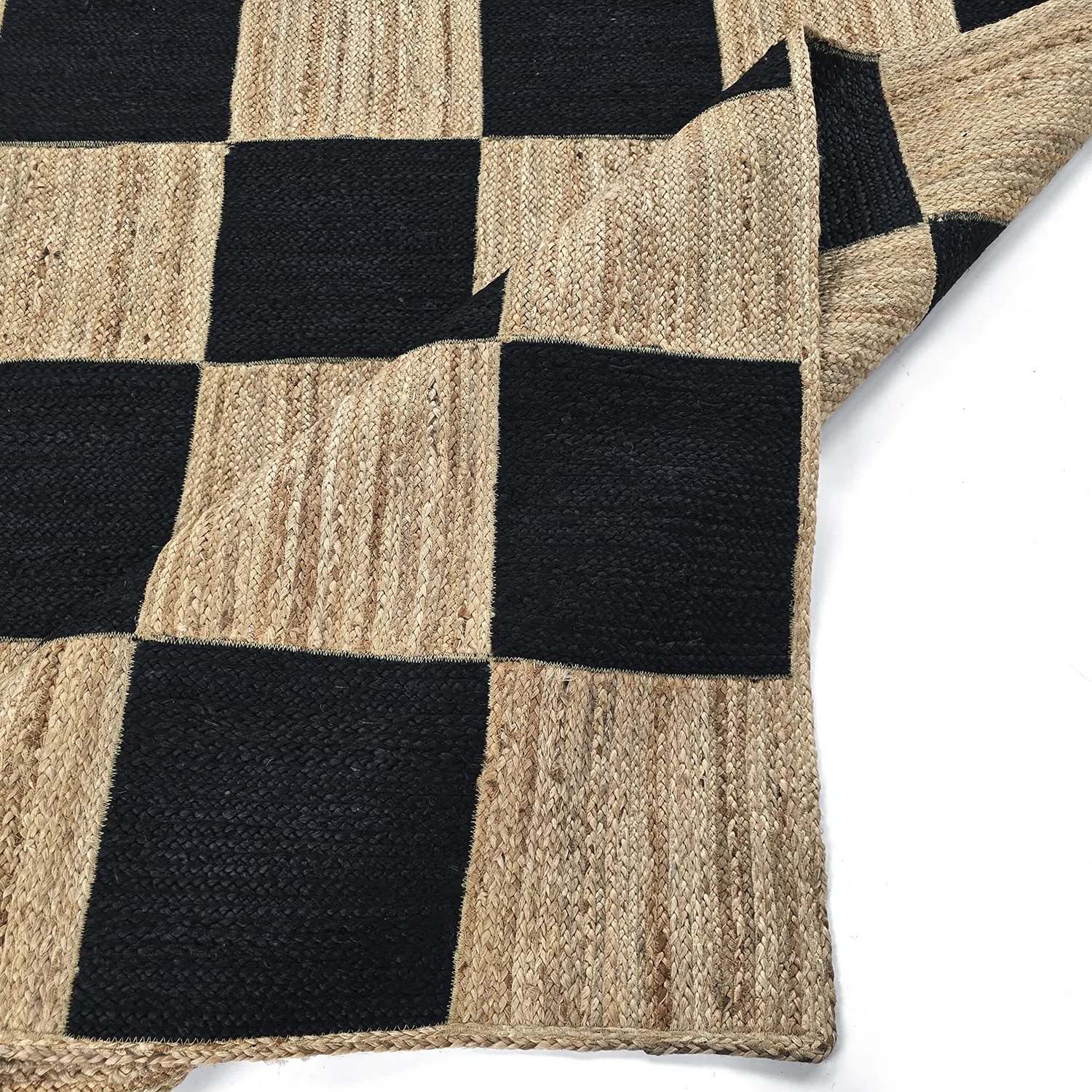 Tapete de juta - Khulna (natural/preto)