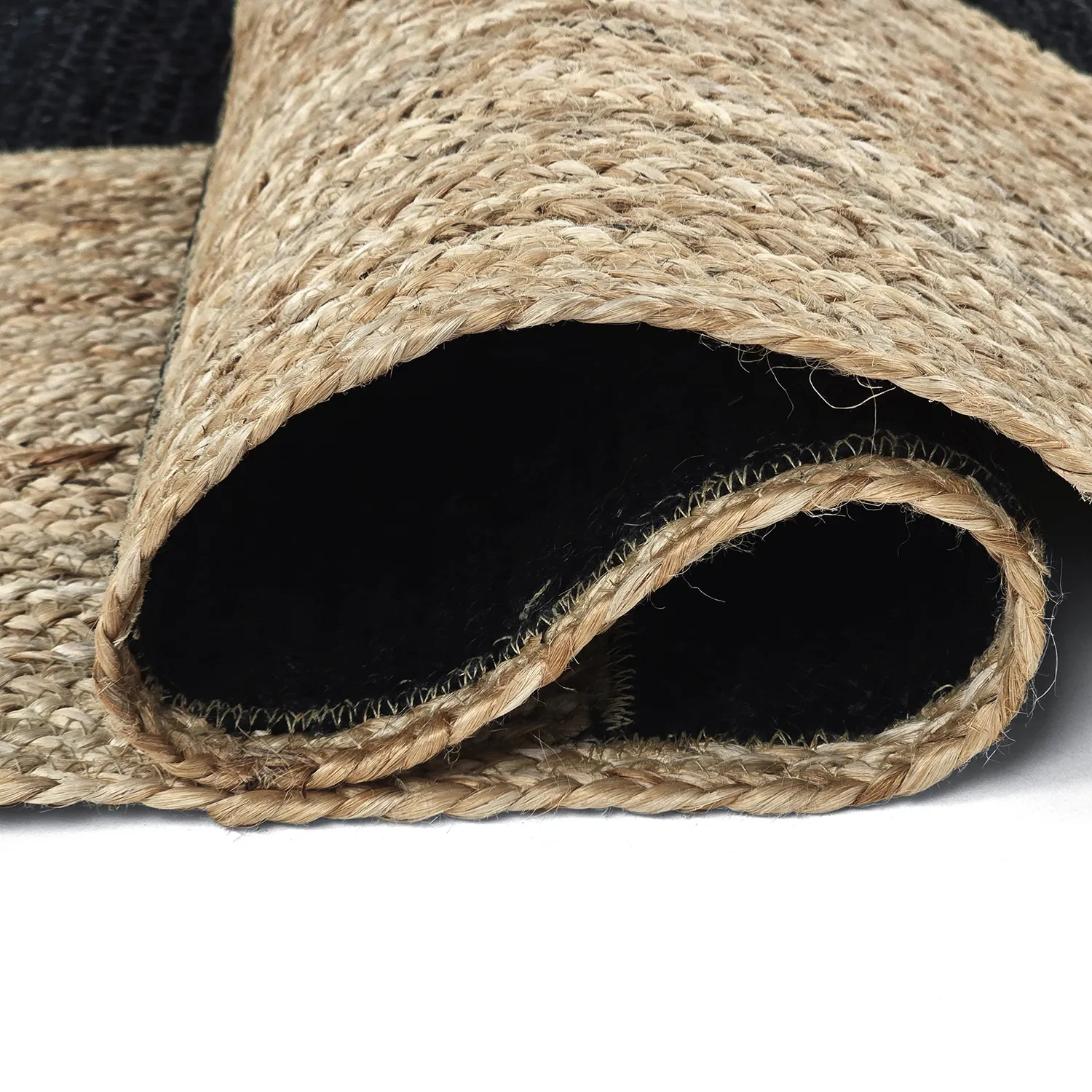 Tapete de juta - Khulna (natural/preto)
