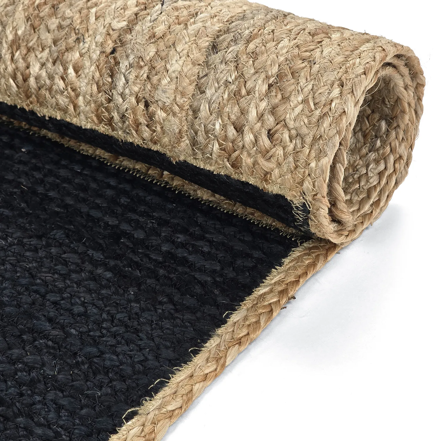 Tapete de juta - Khulna (natural/preto)