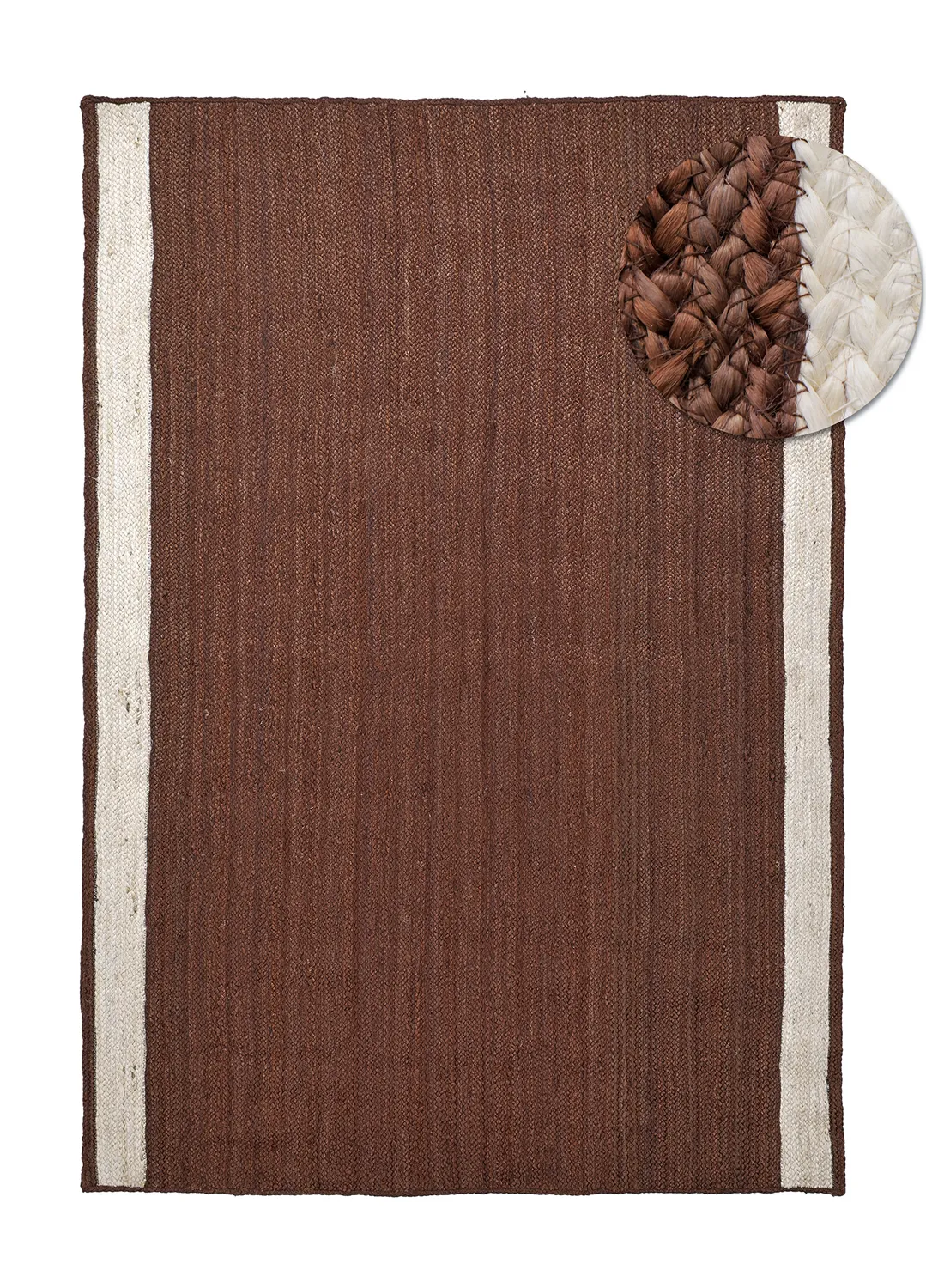 Tapete de juta - Senaki (marrom/branco)